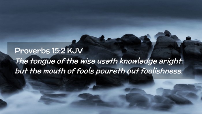 Picture 02 - Proverbs 15:2 KJV Desktop Wallpaper - The tongue of the wise useth knowledge aright: - Desktop Bible Verse Wallpaper