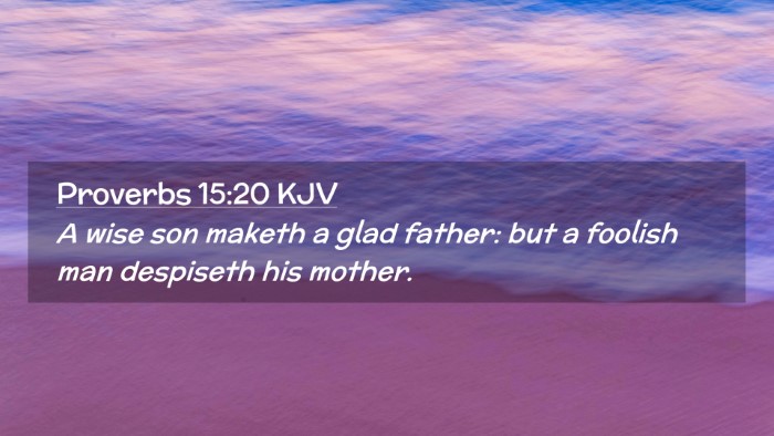 Picture 02 - Proverbs 15:20 KJV Desktop Wallpaper - A wise son maketh a glad father: but a foolish - Desktop Bible Verse Wallpaper