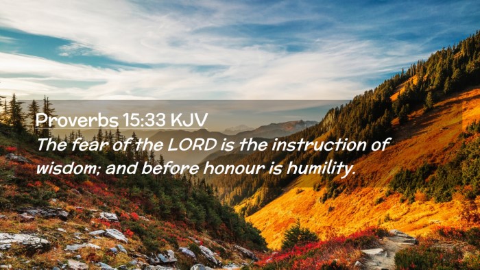 Picture 02 - Proverbs 15:33 KJV Desktop Wallpaper - The fear of the LORD is the instruction of - Desktop Bible Verse Wallpaper