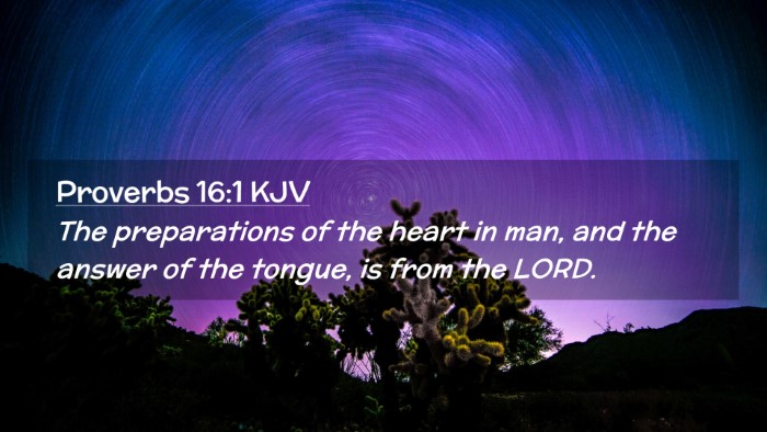 Picture 02 - Proverbs 16:1 KJV Desktop Wallpaper - The preparations of the heart in man, and the - Desktop Bible Verse Wallpaper