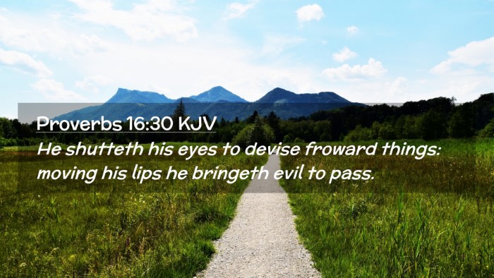Picture 02 - Proverbs 16:30 KJV Desktop Wallpaper - He shutteth his eyes to devise froward things: - Desktop Bible Verse Wallpaper