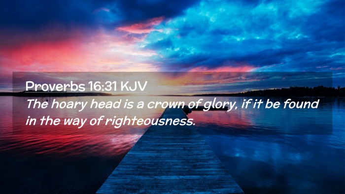Picture 02 - Proverbs 16:31 KJV Desktop Wallpaper - The hoary head is a crown of glory, if it be - Desktop Bible Verse Wallpaper