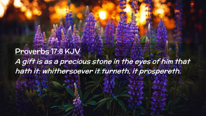 Picture 02 - Proverbs 17:8 KJV Desktop Wallpaper - A gift is as a precious stone in the eyes of him - Desktop Bible Verse Wallpaper