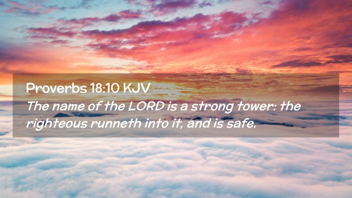 Picture 02 - Proverbs 18:10 KJV Desktop Wallpaper - The name of the LORD is a strong tower: the - Desktop Bible Verse Wallpaper