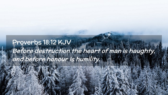 Picture 02 - Proverbs 18:12 KJV Desktop Wallpaper - Before destruction the heart of man is haughty, - Desktop Bible Verse Wallpaper