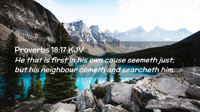 Picture 02 - Proverbs 18:17 KJV Desktop Wallpaper - He that is first in his own cause seemeth just; - Desktop Bible Verse Wallpaper