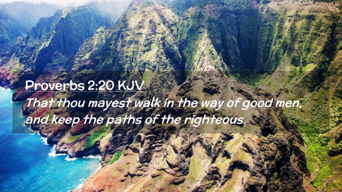 Picture 02 - Proverbs 2:20 KJV Desktop Wallpaper - That thou mayest walk in the way of good men, and - Desktop Bible Verse Wallpaper