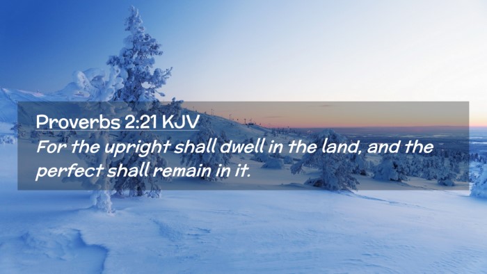 Picture 02 - Proverbs 2:21 KJV Desktop Wallpaper - For the upright shall dwell in the land, and the - Desktop Bible Verse Wallpaper