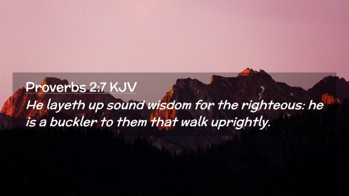 Picture 02 - Proverbs 2:7 KJV Desktop Wallpaper - He layeth up sound wisdom for the righteous: he - Desktop Bible Verse Wallpaper