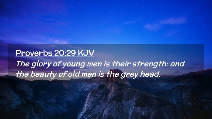 Picture 02 - Proverbs 20:29 KJV Desktop Wallpaper - The glory of young men is their strength: and the - Desktop Bible Verse Wallpaper
