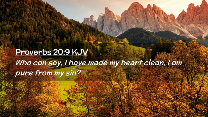 Picture 02 - Proverbs 20:9 KJV Desktop Wallpaper - Who can say, I have made my heart clean, I am - Desktop Bible Verse Wallpaper
