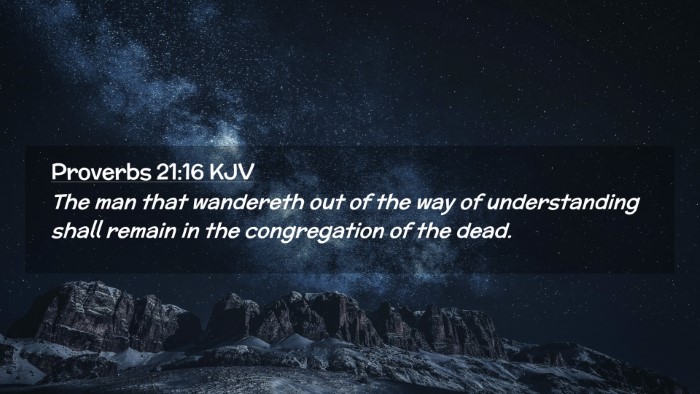 Picture 02 - Proverbs 21:16 KJV Desktop Wallpaper - The man that wandereth out of the way of - Desktop Bible Verse Wallpaper