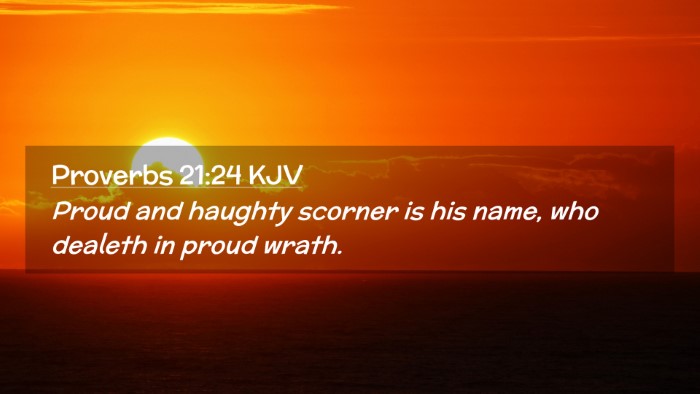 Picture 02 - Proverbs 21:24 KJV Desktop Wallpaper - Proud and haughty scorner is his name, who - Desktop Bible Verse Wallpaper