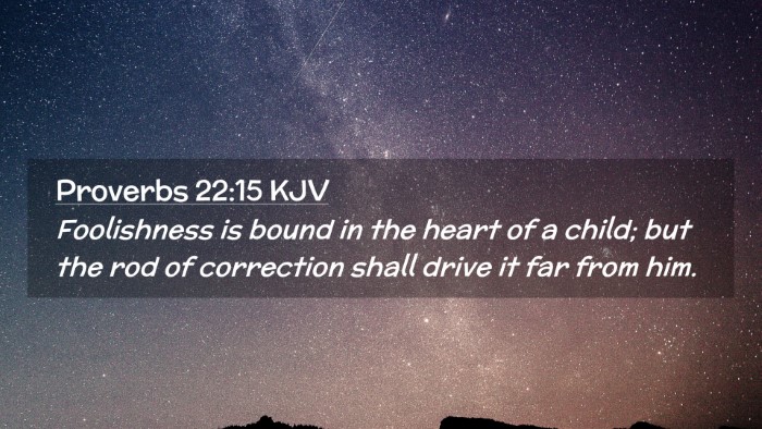 Picture 02 - Proverbs 22:15 KJV Desktop Wallpaper - Foolishness is bound in the heart of a child; but - Desktop Bible Verse Wallpaper