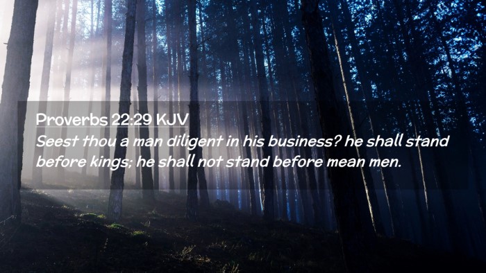 Picture 02 - Proverbs 22:29 KJV Desktop Wallpaper - Seest thou a man diligent in his business? he - Desktop Bible Verse Wallpaper