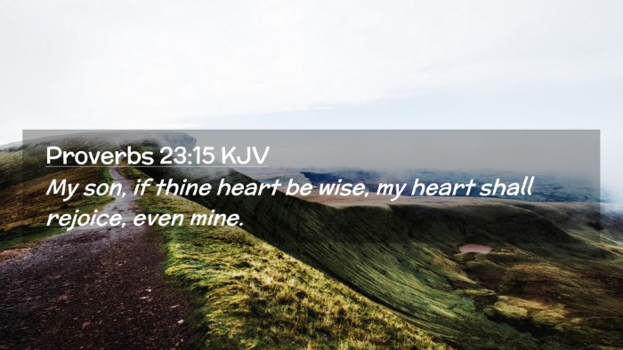 Picture 02 - Proverbs 23:15 KJV Desktop Wallpaper - My son, if thine heart be wise, my heart shall - Desktop Bible Verse Wallpaper