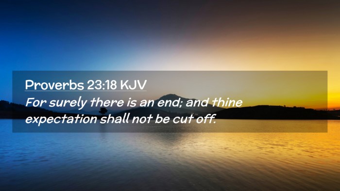 Picture 02 - Proverbs 23:18 KJV Desktop Wallpaper - For surely there is an end; and thine expectation - Desktop Bible Verse Wallpaper