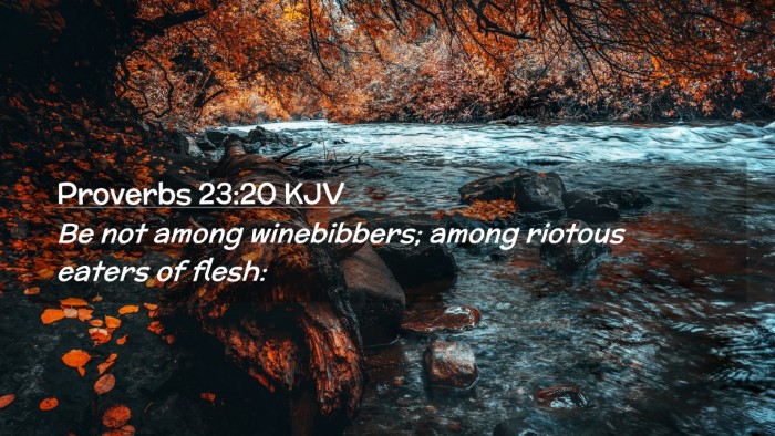 Picture 02 - Proverbs 23:20 KJV Desktop Wallpaper - Be not among winebibbers; among riotous eaters of - Desktop Bible Verse Wallpaper