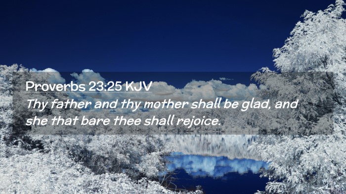 Picture 02 - Proverbs 23:25 KJV Desktop Wallpaper - Thy father and thy mother shall be glad, and she - Desktop Bible Verse Wallpaper