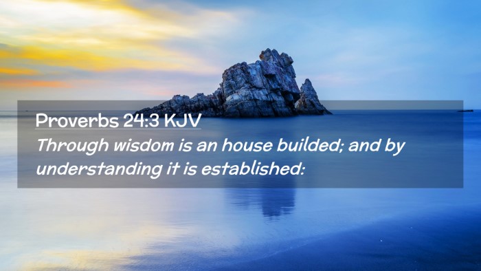 Picture 02 - Proverbs 24:3 KJV Desktop Wallpaper - Through wisdom is an house builded; and by - Desktop Bible Verse Wallpaper