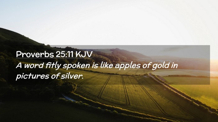 Picture 02 - Proverbs 25:11 KJV Desktop Wallpaper - A word fitly spoken is like apples of gold in - Desktop Bible Verse Wallpaper