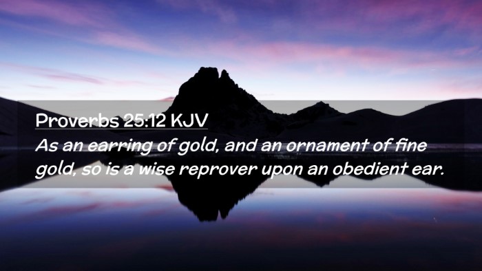 Picture 02 - Proverbs 25:12 KJV Desktop Wallpaper - As an earring of gold, and an ornament of fine - Desktop Bible Verse Wallpaper