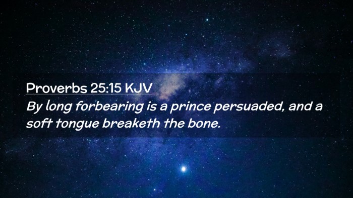 Picture 02 - Proverbs 25:15 KJV Desktop Wallpaper - By long forbearing is a prince persuaded, and a - Desktop Bible Verse Wallpaper