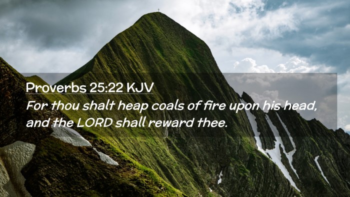 Picture 02 - Proverbs 25:22 KJV Desktop Wallpaper - For thou shalt heap coals of fire upon his head, - Desktop Bible Verse Wallpaper