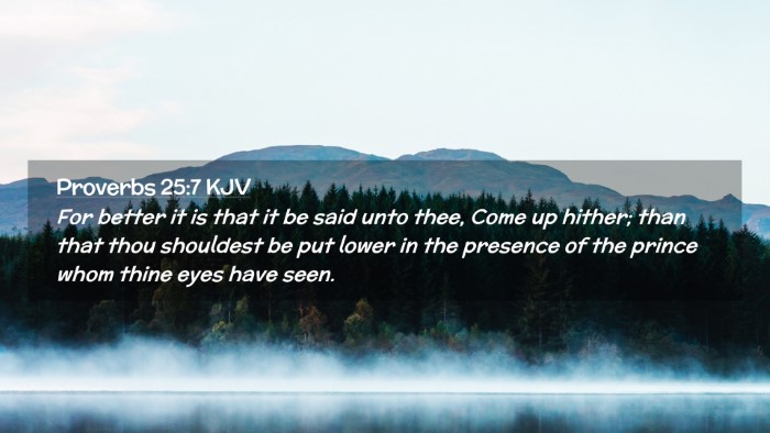 Picture 02 - Proverbs 25:7 KJV Desktop Wallpaper - For better it is that it be said unto thee, Come - Desktop Bible Verse Wallpaper