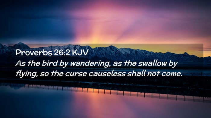 Picture 02 - Proverbs 26:2 KJV Desktop Wallpaper - As the bird by wandering, as the swallow by - Desktop Bible Verse Wallpaper