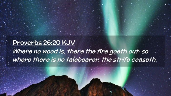 Picture 02 - Proverbs 26:20 KJV Desktop Wallpaper - Where no wood is, there the fire goeth out: so - Desktop Bible Verse Wallpaper