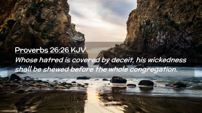 Picture 02 - Proverbs 26:26 KJV Desktop Wallpaper - Whose hatred is covered by deceit, his wickedness - Desktop Bible Verse Wallpaper