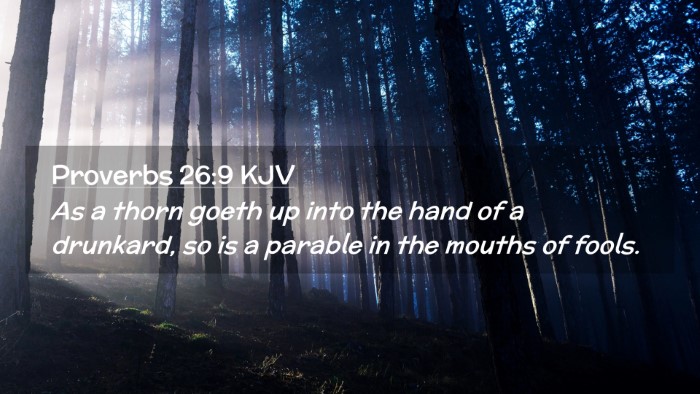 Picture 02 - Proverbs 26:9 KJV Desktop Wallpaper - As a thorn goeth up into the hand of a drunkard, - Desktop Bible Verse Wallpaper