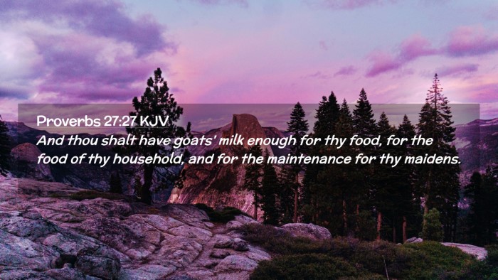 Picture 02 - Proverbs 27:27 KJV Desktop Wallpaper - And thou shalt have goats' milk enough for thy - Desktop Bible Verse Wallpaper