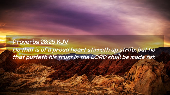 Picture 02 - Proverbs 28:25 KJV Desktop Wallpaper - He that is of a proud heart stirreth up strife: - Desktop Bible Verse Wallpaper