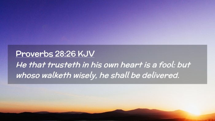 Picture 02 - Proverbs 28:26 KJV Desktop Wallpaper - He that trusteth in his own heart is a fool: but - Desktop Bible Verse Wallpaper