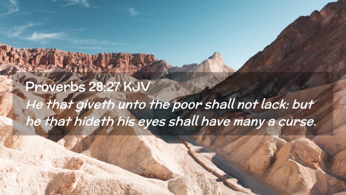 Picture 02 - Proverbs 28:27 KJV Desktop Wallpaper - He that giveth unto the poor shall not lack: but - Desktop Bible Verse Wallpaper