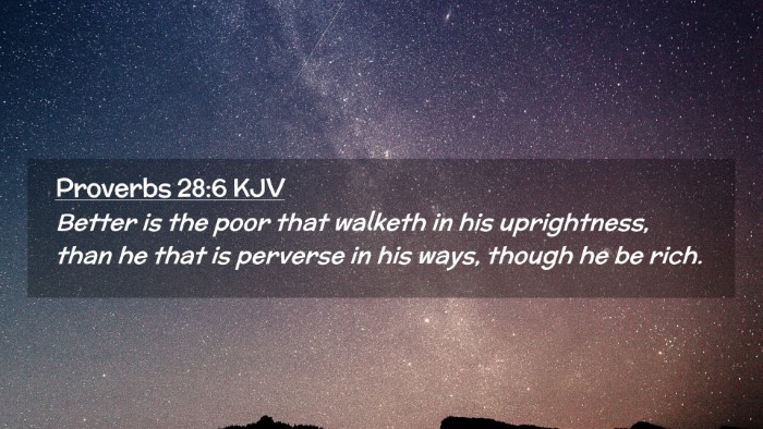 Picture 02 - Proverbs 28:6 KJV Desktop Wallpaper - Better is the poor that walketh in his - Desktop Bible Verse Wallpaper