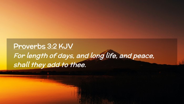 Picture 02 - Proverbs 3:2 KJV Desktop Wallpaper - For length of days, and long life, and peace, - Desktop Bible Verse Wallpaper