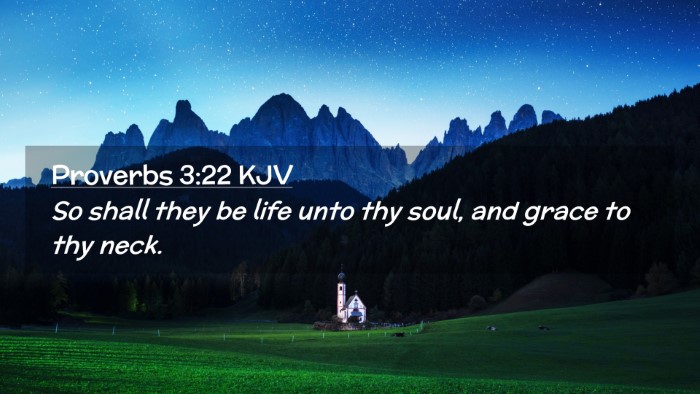 Picture 02 - Proverbs 3:22 KJV Desktop Wallpaper - So shall they be life unto thy soul, and grace to - Desktop Bible Verse Wallpaper