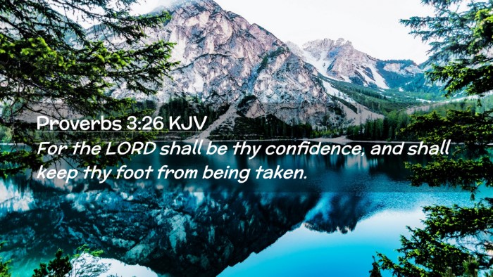 Picture 02 - Proverbs 3:26 KJV Desktop Wallpaper - For the LORD shall be thy confidence, and shall - Desktop Bible Verse Wallpaper