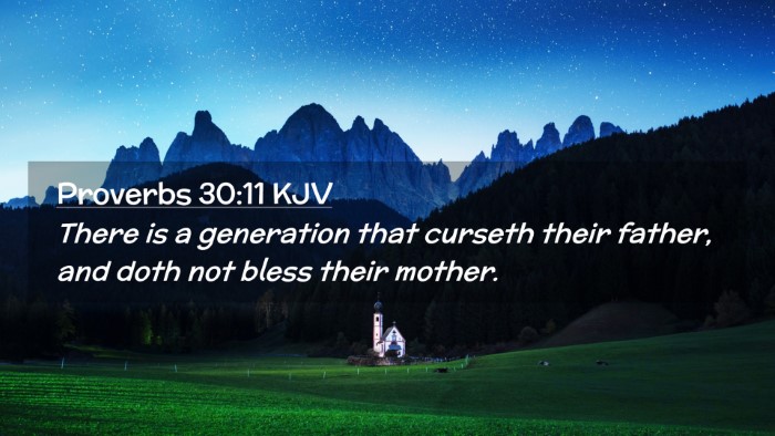 Picture 02 - Proverbs 30:11 KJV Desktop Wallpaper - There is a generation that curseth their father, - Desktop Bible Verse Wallpaper