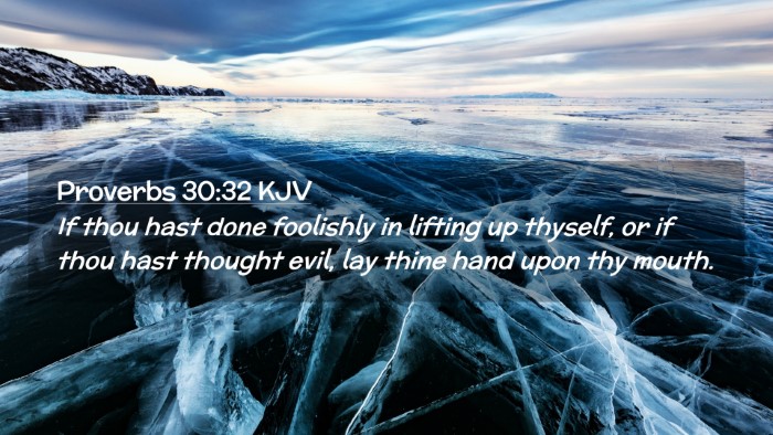 Picture 02 - Proverbs 30:32 KJV Desktop Wallpaper - If thou hast done foolishly in lifting up - Desktop Bible Verse Wallpaper