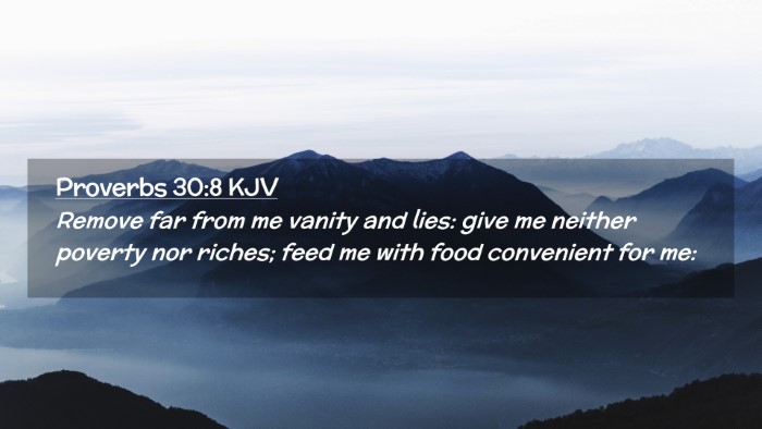 Picture 02 - Proverbs 30:8 KJV Desktop Wallpaper - Remove far from me vanity and lies: give me - Desktop Bible Verse Wallpaper