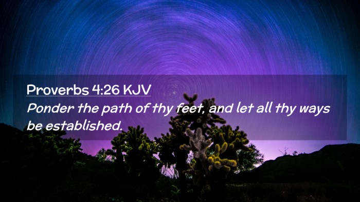 Picture 02 - Proverbs 4:26 KJV Desktop Wallpaper - Ponder the path of thy feet, and let all thy ways - Desktop Bible Verse Wallpaper