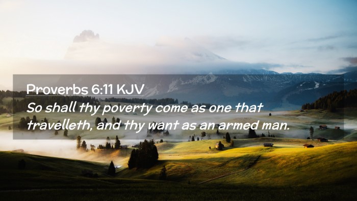 Picture 02 - Proverbs 6:11 KJV Desktop Wallpaper - So shall thy poverty come as one that travelleth, - Desktop Bible Verse Wallpaper
