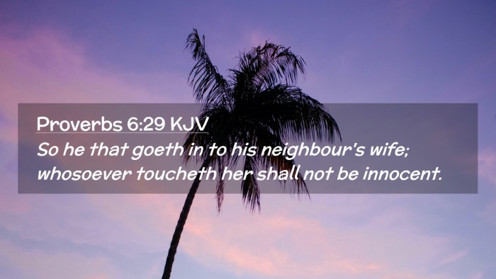 Picture 02 - Proverbs 6:29 KJV Desktop Wallpaper - So he that goeth in to his neighbour's wife; - Desktop Bible Verse Wallpaper