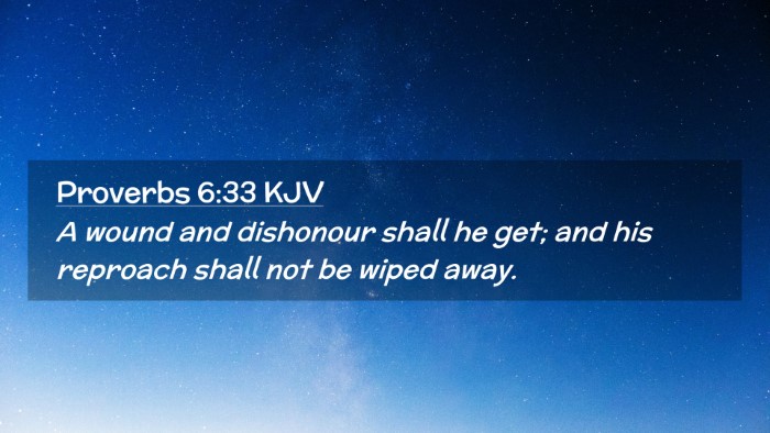Picture 02 - Proverbs 6:33 KJV Desktop Wallpaper - A wound and dishonour shall he get; and his - Desktop Bible Verse Wallpaper
