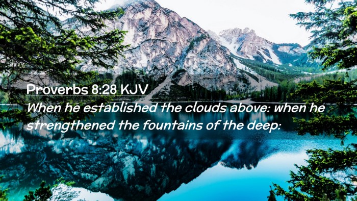 Picture 02 - Proverbs 8:28 KJV Desktop Wallpaper - When he established the clouds above: when he - Desktop Bible Verse Wallpaper