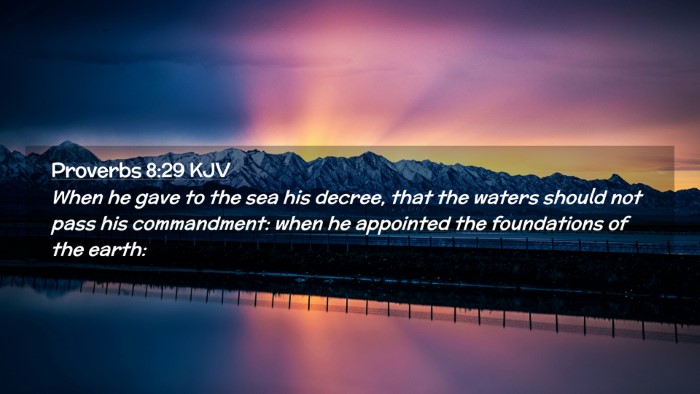 Picture 02 - Proverbs 8:29 KJV Desktop Wallpaper - When he gave to the sea his decree, that the - Desktop Bible Verse Wallpaper